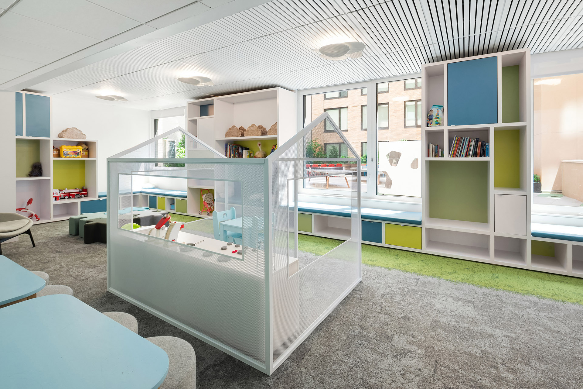 Children's Interactive Playroom that is full of toys and also a space for programming